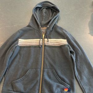 Aviator nation size small gray zip up hoodie